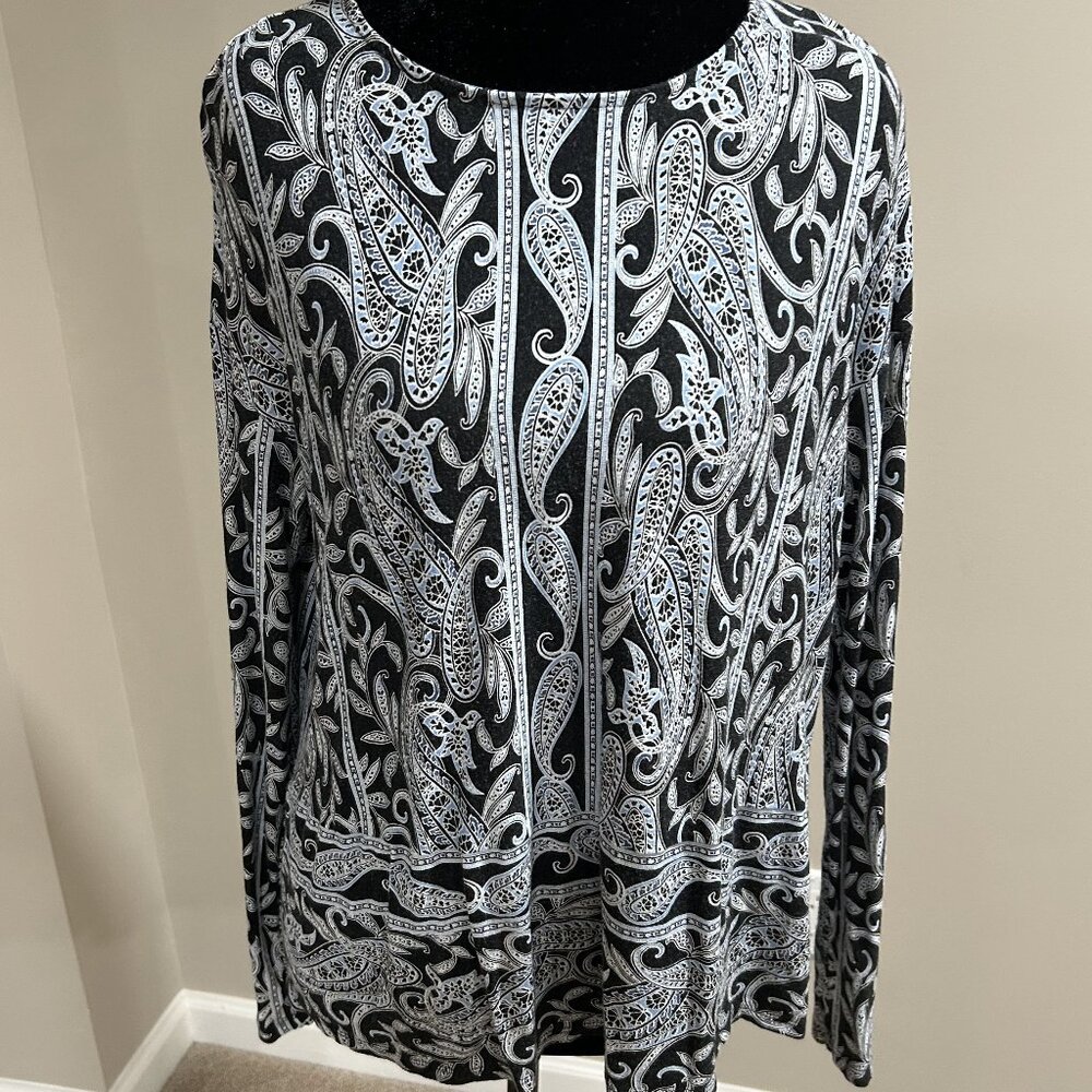 J. Jill Printed Long Sleeve Shirt